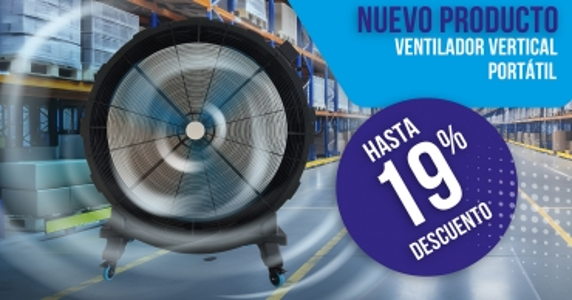 VENTILADOR VERTICAL PORTÁTIL COMERCIAL